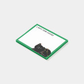 黒猫パーソナライズされたのクリスマス ポストイット (アングル)