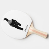 黒猫パーソナライズされた名 卓球ラケット (横)