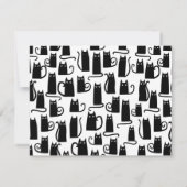 黒猫パーソナライズされた文房具 ノートカード (裏面)