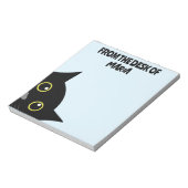 黒猫パーソナライズされた覗きノート文房具 ノートパッド (回転)