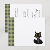 黒猫パーソナライズされた誕生日パーティーの招待 招待状 (正面/裏面)
