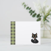 黒猫パーソナライズされた誕生日パーティーの招待 招待状 (スタンド正面)