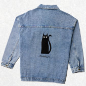 黒猫パーソナライズされた デニムジャケット