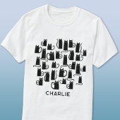 黒猫パーソナライズされた Tシャツ