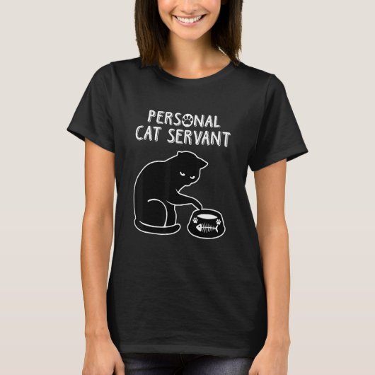 黒猫パーソナルキャット Tシャツ (正面)