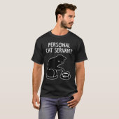 黒猫パーソナルキャット Tシャツ (正面フル)