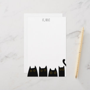 黒猫パーソナルステーショナリーキッズノート紙 便箋