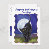 黒猫パーティーセンター インビテーションポストカード (正面/裏面)