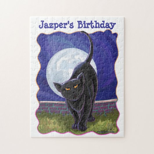 黒猫パーティーセンター ジグソーパズル (縦)