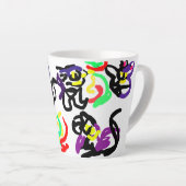 黒猫パーティー カフェラテマグ (右アングル)
