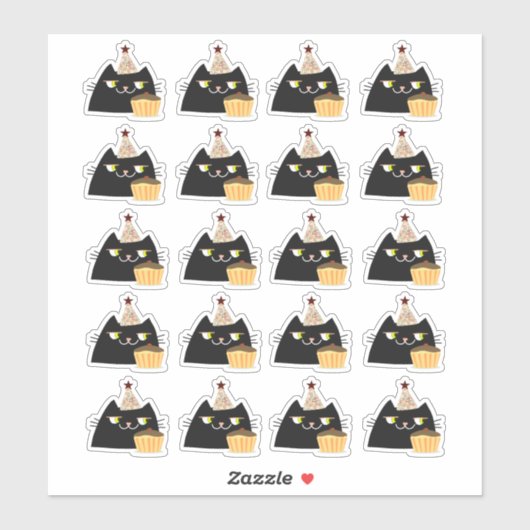 黒猫パーティー シール (シート)