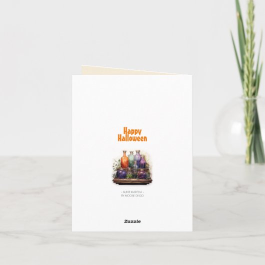 黒猫パーフェクトベビーシッターのハロウィーンカード カード (裏面)