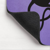 黒猫パープルエブエレガントル子猫 マウスパッド (コーナー)