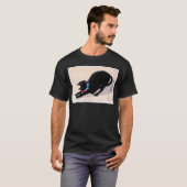 黒猫ヒスファインアート高橋浩明著 Tシャツ (正面フル)