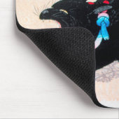 黒猫ヒッシングファインアートby高橋宏明 マウスパッド (コーナー)