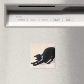 黒猫ヒッシングファインアートby高橋宏明 マグネット (インサイチュ (食洗機))