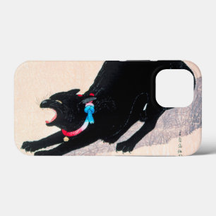 黒猫ヒッシングファインアートby高橋宏明 iPhone 13 miniケース