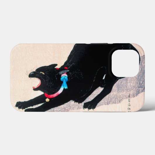 黒猫ヒッシングファインアートby高橋宏明 Case-Mate iPhoneケース (裏面 (横))