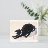 黒猫ヒッシング高橋宏明キャットアート ポストカード (スタンド正面)
