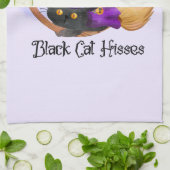 黒猫ヒッセ キッチンタオル (折り畳み)
