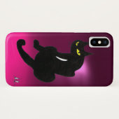 黒猫ピンク Case-Mate iPhoneケース (裏面(横))