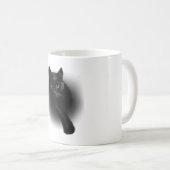 黒猫ファイリング爪、 ネイル コーヒーマグカップ (正面右)