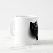 黒猫ファイリング爪、 ネイル コーヒーマグカップ (正面左)