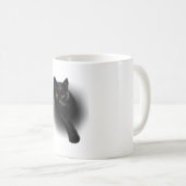 黒猫ファイリング爪、 ネイル コーヒーマグカップ (正面右)