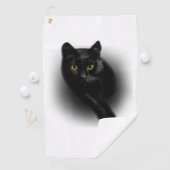 黒猫ファイリング爪、 ネイル ゴルフタオル (インサイチュ)