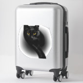 黒猫ファイリング爪、 ネイル シール (スーツケース)