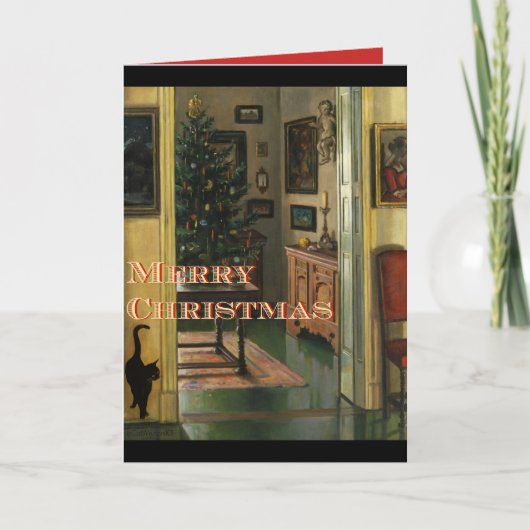 黒猫ファッションドのクリスマスカード シーズンカード (正面)