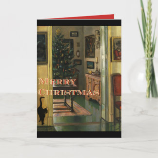 黒猫ファッションドのクリスマスカード シーズンカード