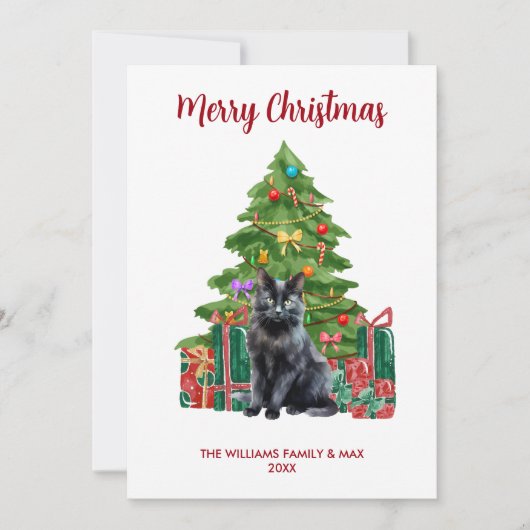 黒猫ファミリークリスマス シーズンカード (正面)