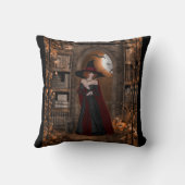 黒猫ファンタジー枕の魔女 クッション (裏面)