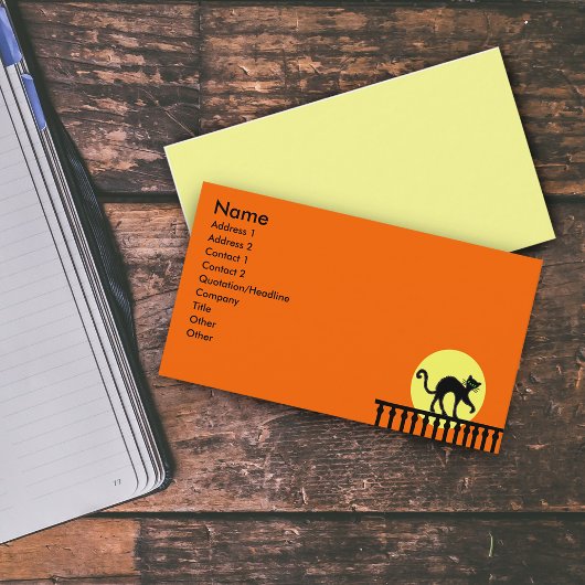 黒猫フェンスムーン 名刺