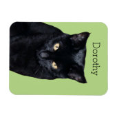 黒猫フォトキッ実在チン冷蔵庫用マグネット マグネット (横)