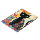 黒猫フォークアート ノートブック (左側)