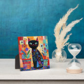 黒猫フォークアート フォトプラーク (インサイチュ)