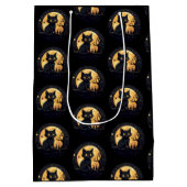 黒猫フルムーンシチュアルブラックハロウィーン ミディアムペーパーバッグ (裏面)