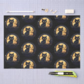 黒猫フルムーンシチュアルブラックハロウィーン 薄葉紙 (クラフト)