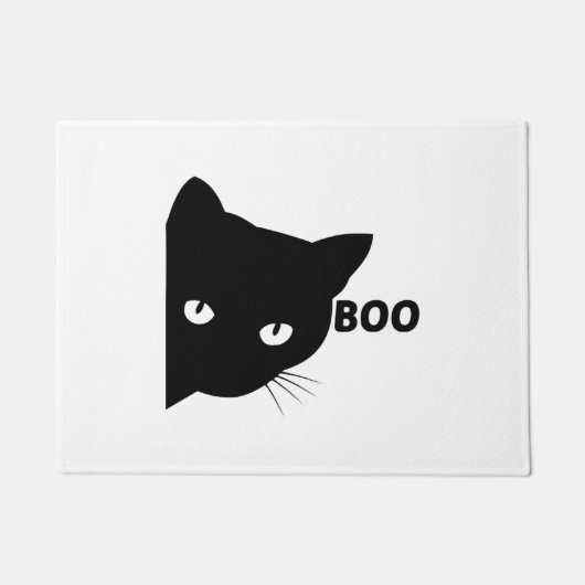 黒猫ブハロウィーンギフト猫 ドアマット (正面)
