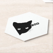 黒猫ブハロウィーンギフト猫 ペーパーコースター (アングル)