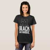 黒猫ブラックマザー Tシャツ (正面フル)
