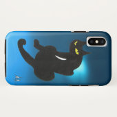 黒猫ブルー Case-Mate iPhoneケース (裏面(横))