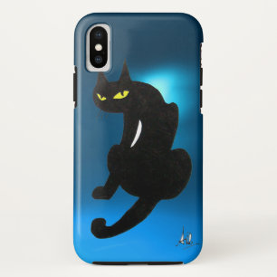 黒猫ブルー iPhone XSケース
