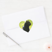 黒猫プロフィール ハートシール (封筒)