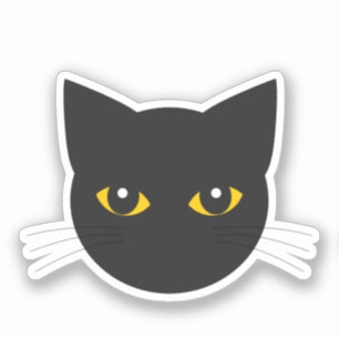 黒猫ヘッドシール シール