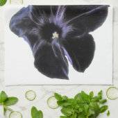 黒猫ペチュニアパーソナライズされたキッチンタオル キッチンタオル (折り畳み)