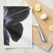 黒猫ペチュニアパーソナライズされたキッチンタオル キッチンタオル (四つ折り)