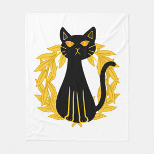 黒猫ペットホラーハロウィンキッズ フリースブランケット